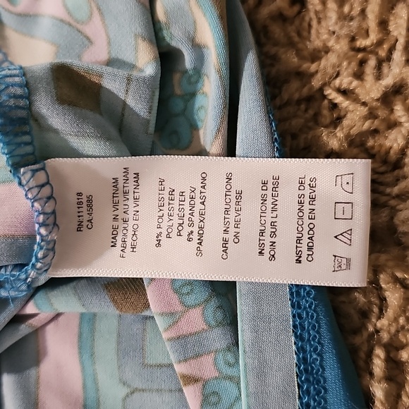 MICHAEL Kors Shift Dress Jersey Stretchy Paisley Knee Length 12 Large XL - Picture 4 of 5